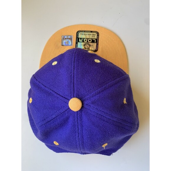 Vintage LOGA Ballcap Snap Back Hat Los Angeles Lakers Purple Gold Y2K Streetware - Picture 4 of 9